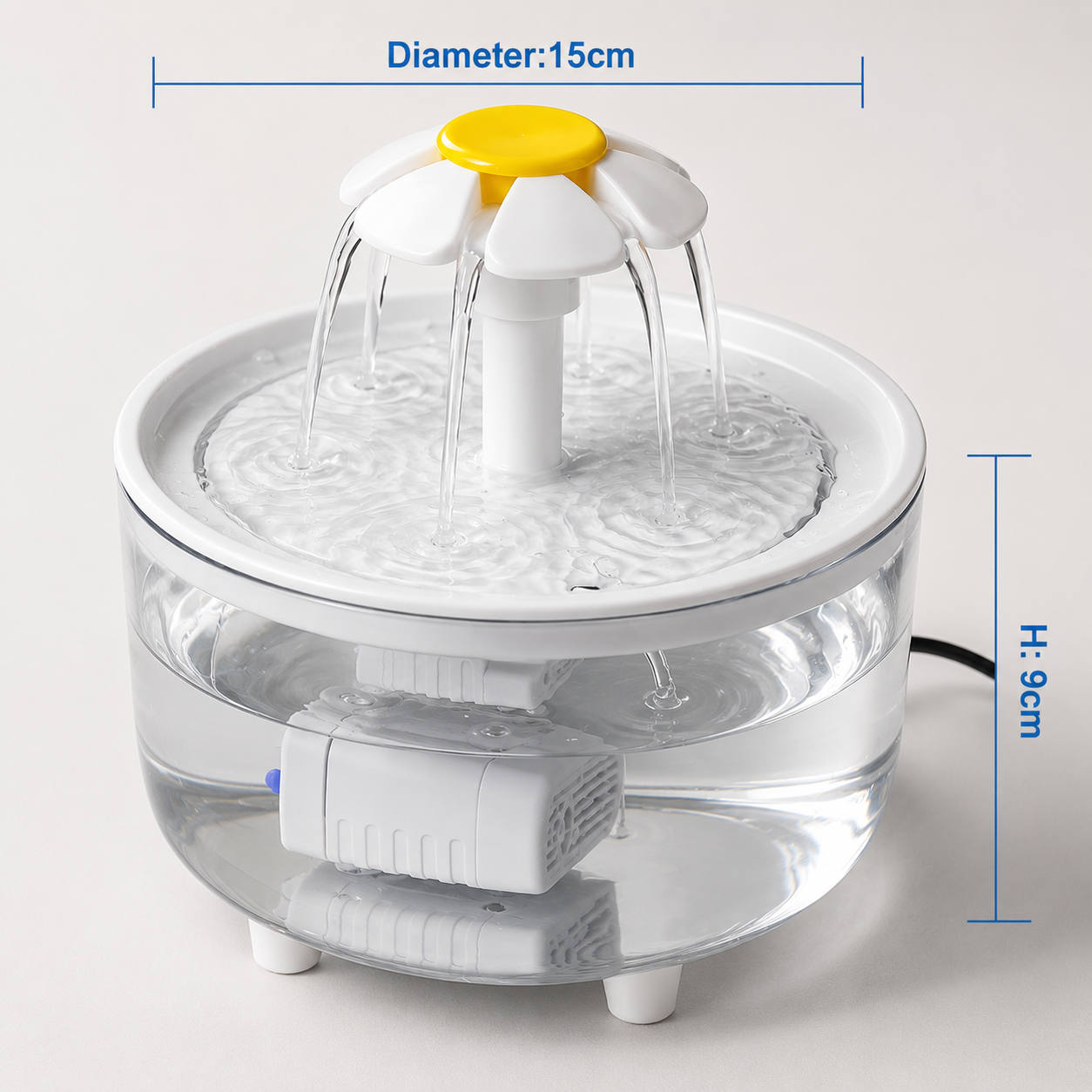 Lotus Pet Water Fountain — Silent Automatic Drinking Fountain for Pets